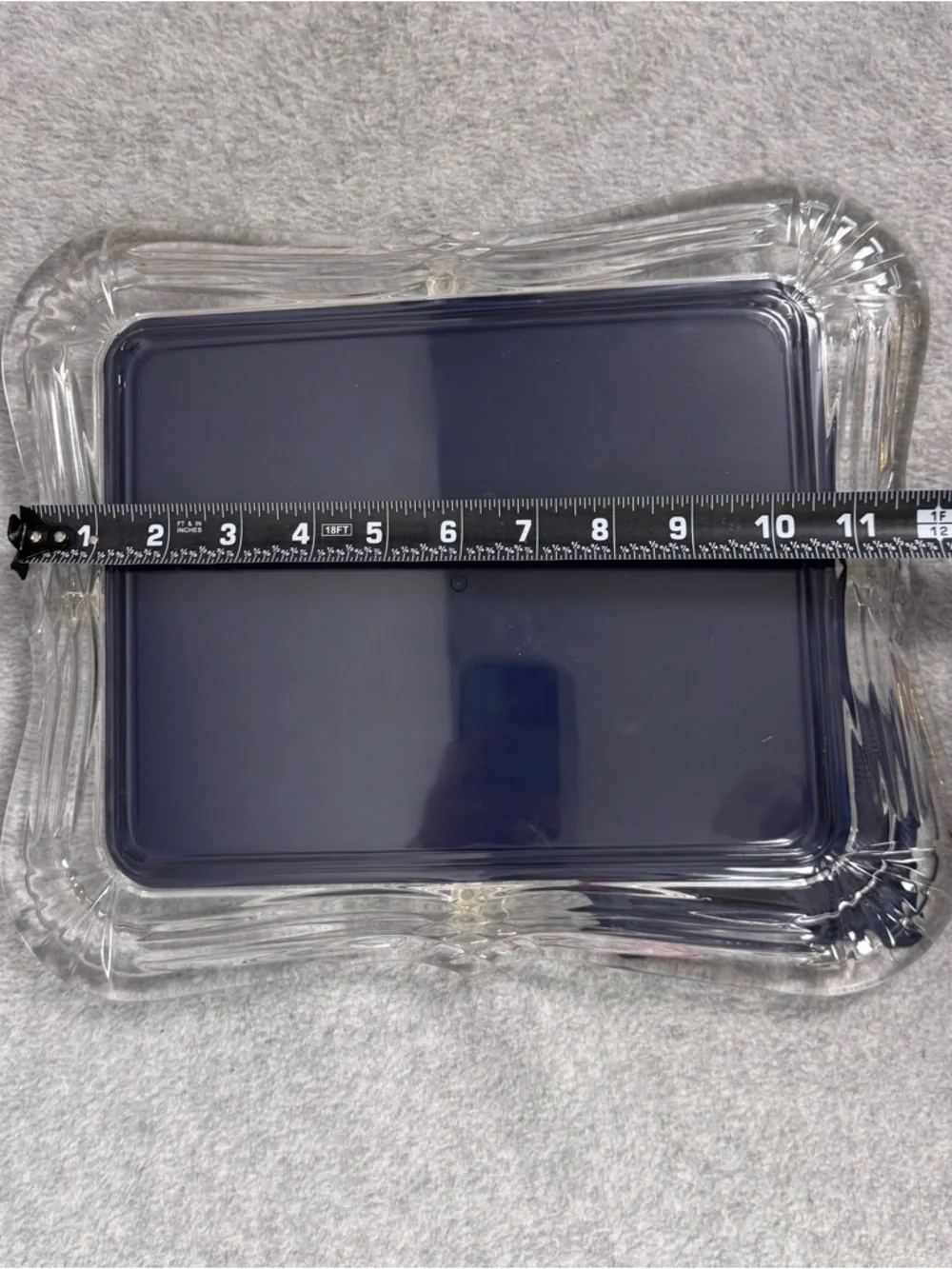 Vintage etched glass picture frame